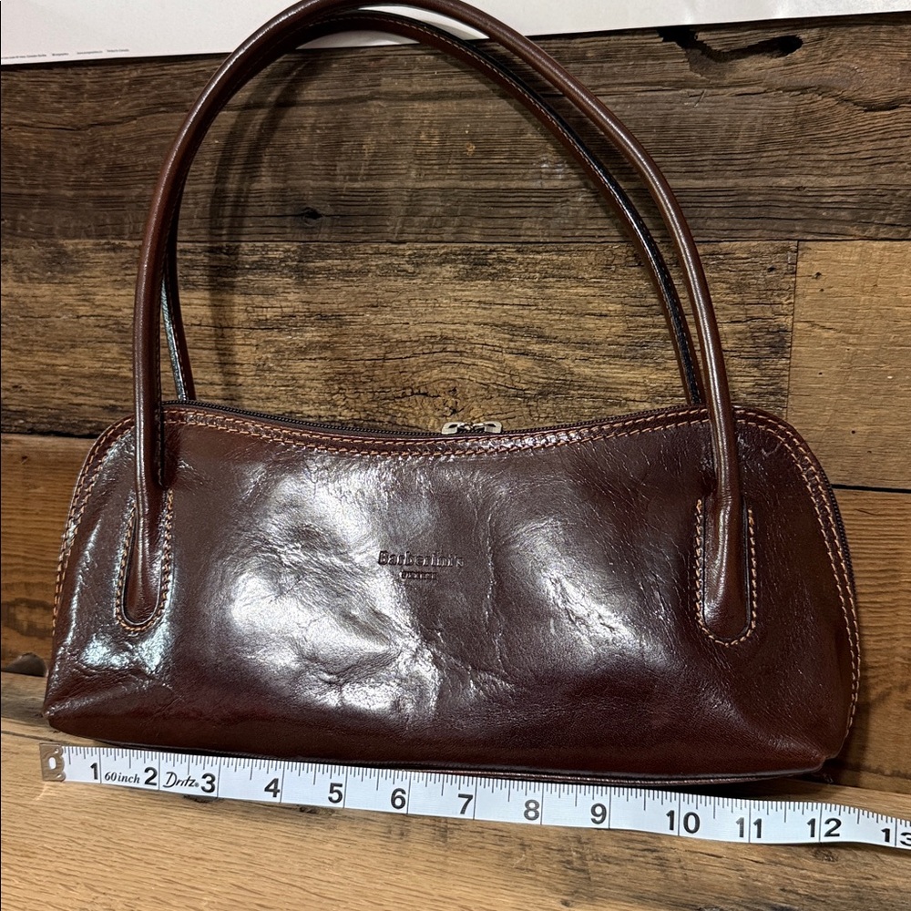 Dark Brown Leather Shoulder Bag - Picture 11 of 12